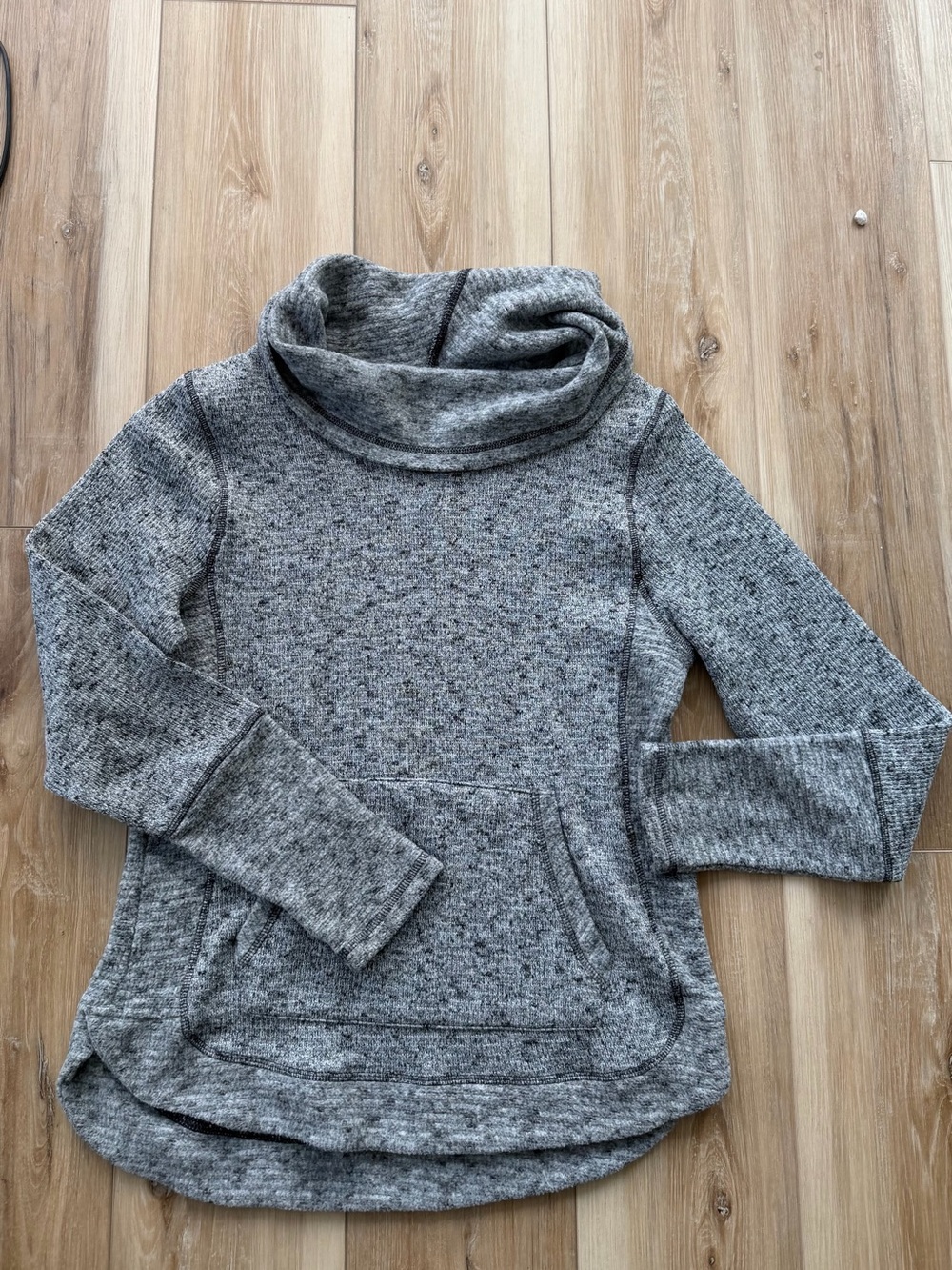 Cozy Gray Cowl Neck Women's Sweater